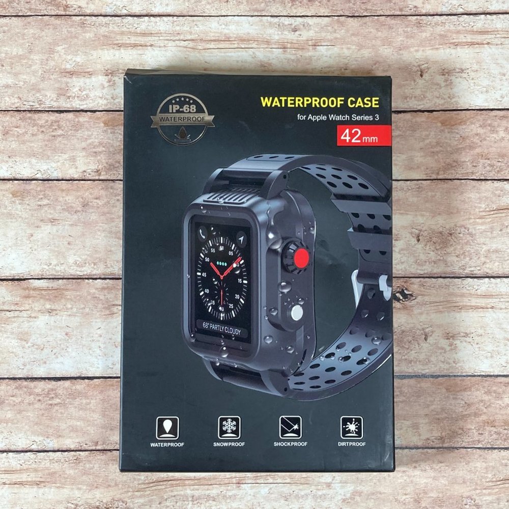 Waterproof Case - Apple Watch Series 3 - 42mm - Black w/Owner's Manual